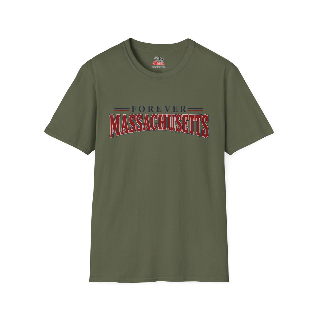Forever Massachusetts Unisex Softstyle T Shirt State Name Graphic Tee