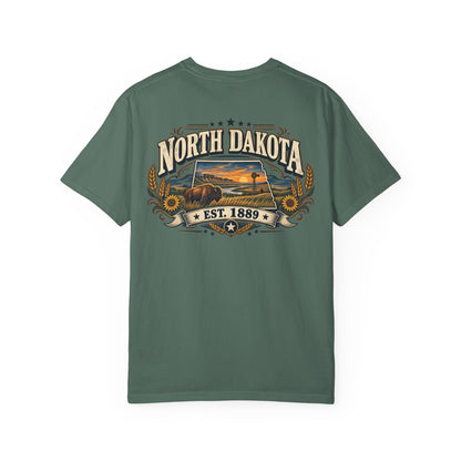 North Dakota Established 1889 Unisex Comfort Color 1717 Streetwear Graphic Tee