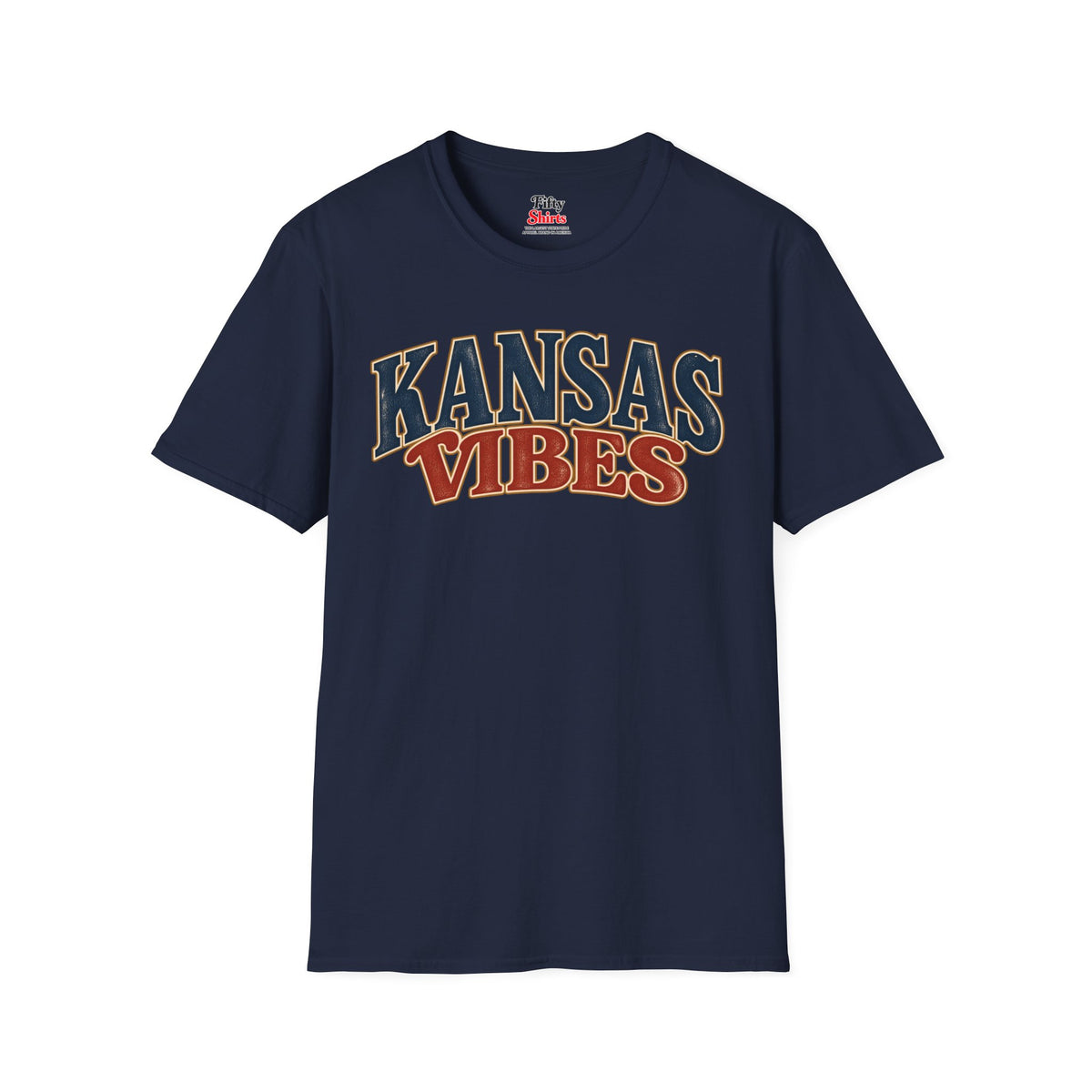 Kansas Vibes Unisex Softstyle T Shirt State Name Graphic Tee