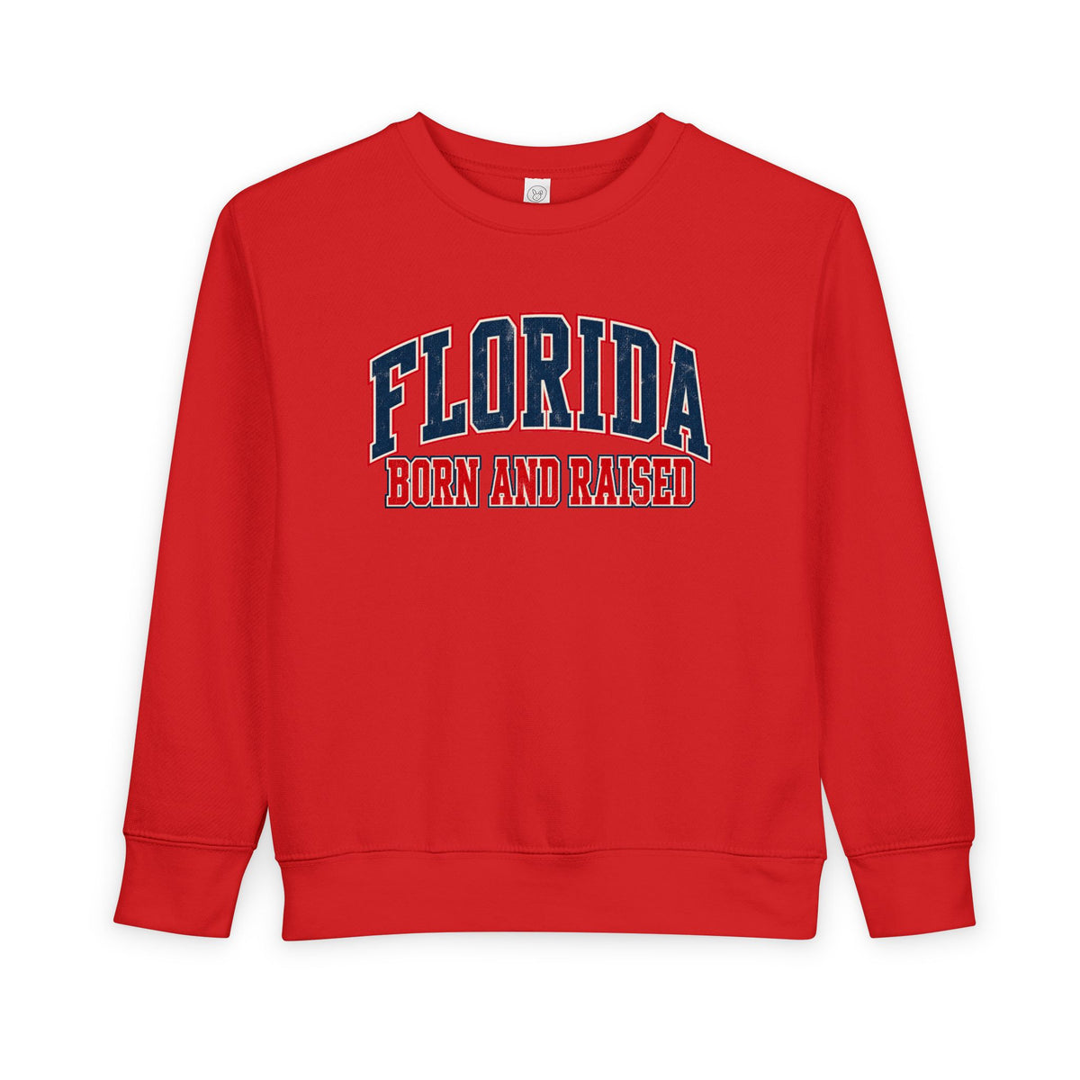 Florida Born and Raised Vintage Collegiate Unisex Toddler Sweatshirt