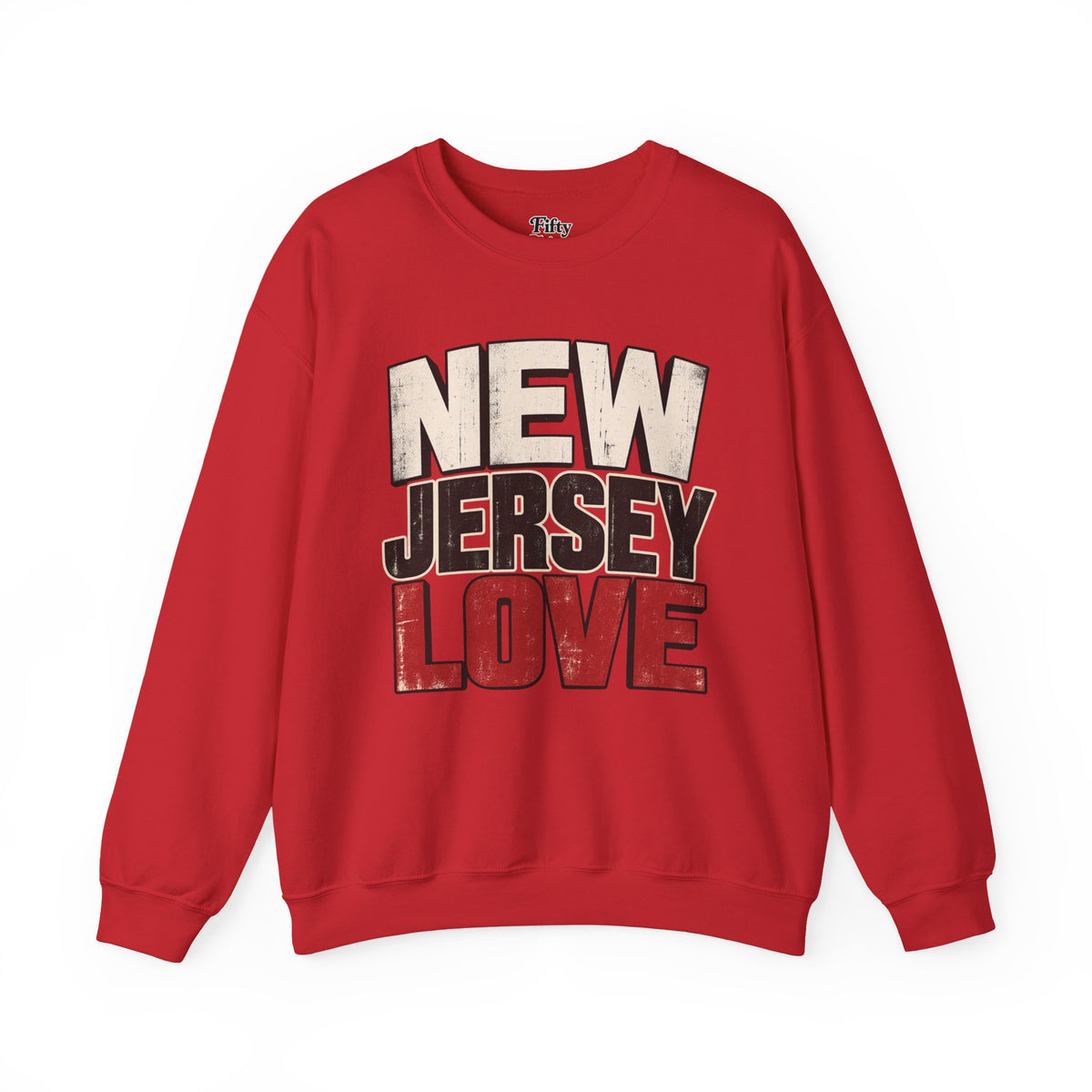 New Jersey Love Unisex Crewneck Sweatshirt State Name Graphic