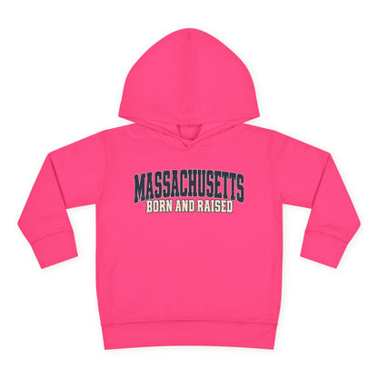 Massachusetts Born and Raised Rugged Heritage Unisex Toddler Pullover Fleece Hoodie