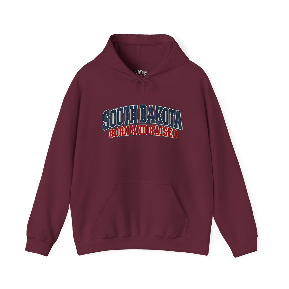 South Dakota Born and Raised Classic Collegiate Unisex Hoodie Graphic