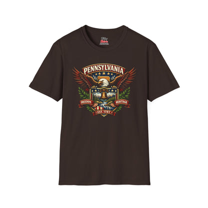 Pennsylvania Americana Eagle Unisex Softstyle T Shirt State Pride Graphic Tee Collections FS03