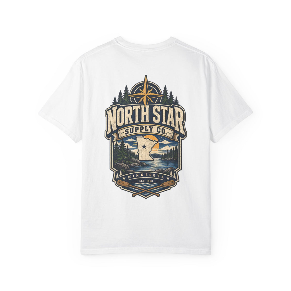 Minnesota North Star Supply Co. Unisex Comfort Color 1717 Streetwear Graphic Tee