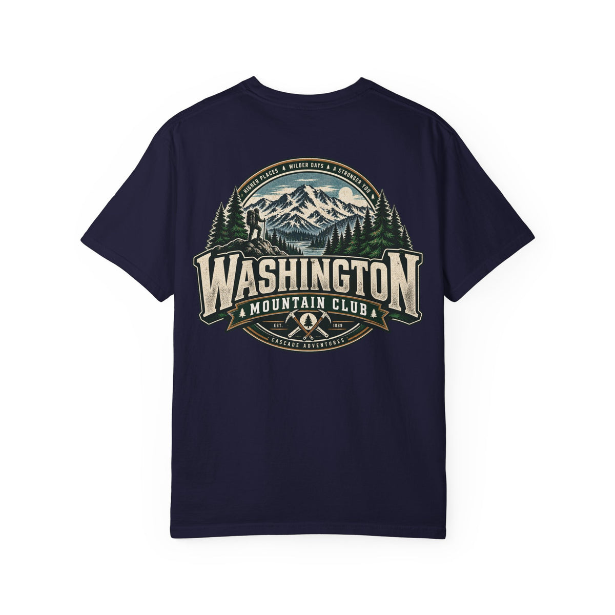 Washington Mountain Club Unisex Comfort Color 1717 Streetwear Graphic Tee