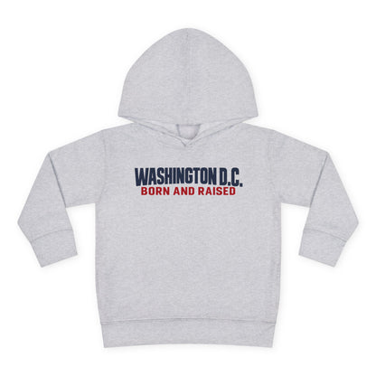 Washington DC Born and Raised Minimal Modern Unisex Toddler Pullover Fleece Hoodie