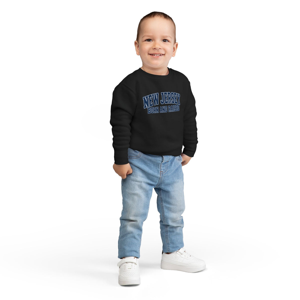 New Jersey Born and Raised Premium Collegiate Unisex Toddler Sweatshirt