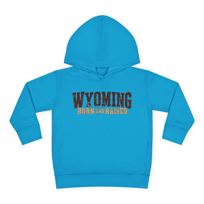 Wyoming Born and Raised Cowboy Heritage Unisex Toddler Pullover Fleece Hoodie