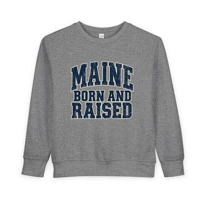 Maine Born and Raised Bold Athletic Unisex Toddler Sweatshirt