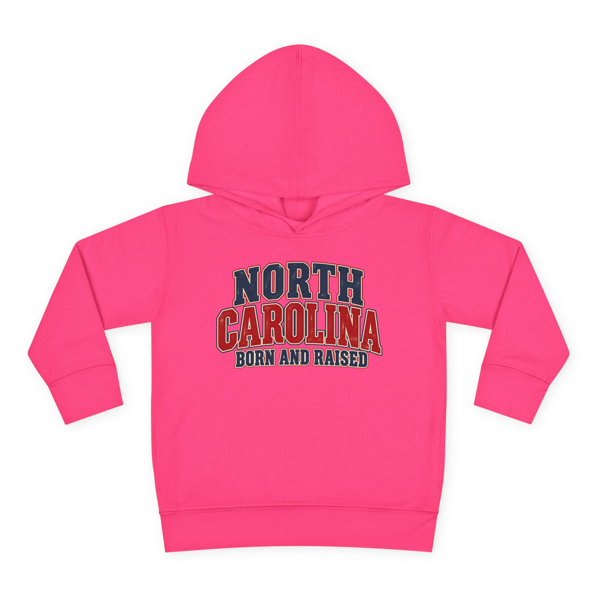 North Carolina Born and Raised Vintage Americana Unisex Toddler Pullover Fleece Hoodie