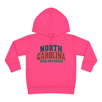 North Carolina Born and Raised Vintage Americana Unisex Toddler Pullover Fleece Hoodie