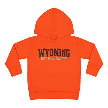 Wyoming Born and Raised Cowboy Heritage Unisex Toddler Pullover Fleece Hoodie