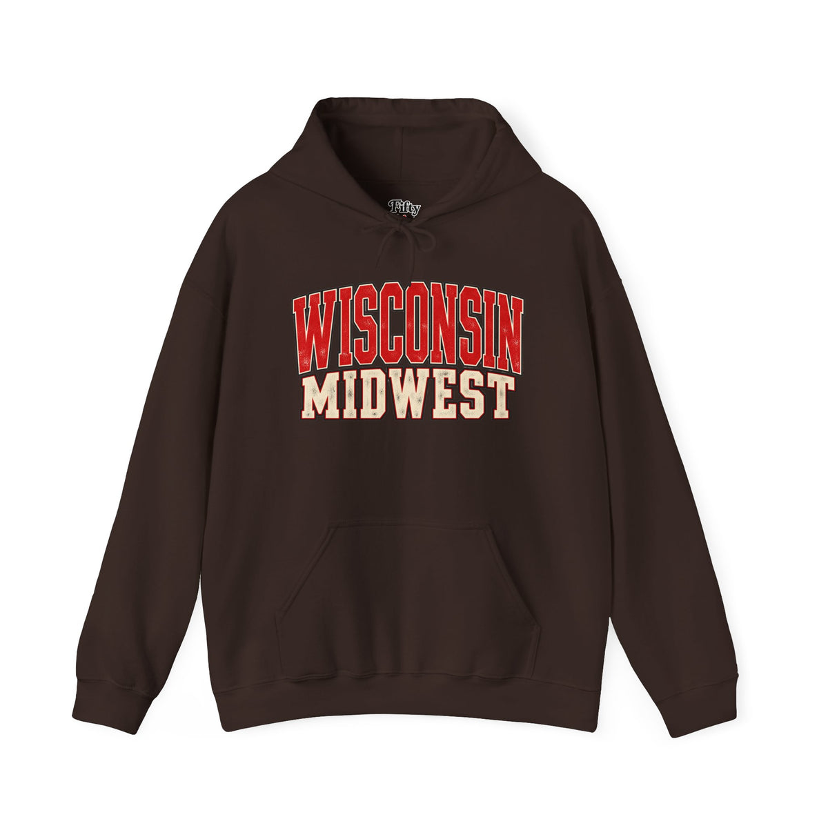 Wisconsin Midwest Unisex Hoodie State Name Graphic