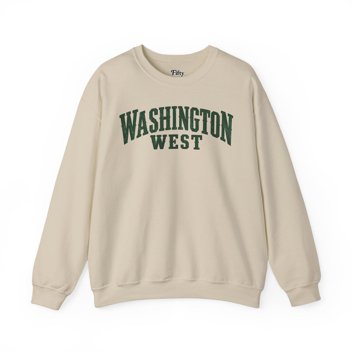 Washington West Unisex Crewneck Sweatshirt State Name Graphic