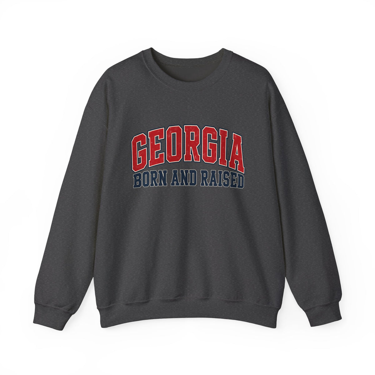 Georgia Born and Raised Vintage Collegiate Unisex Sweatshirt Graphic