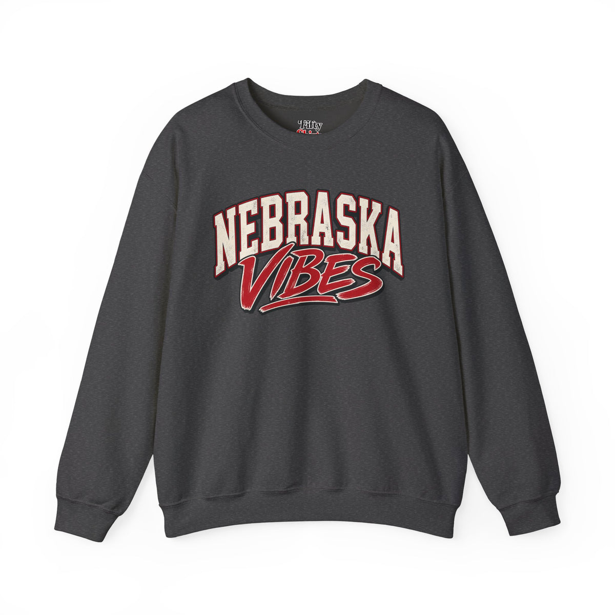 Nebraska Vibes Unisex Crewneck Sweatshirt State Name Graphic