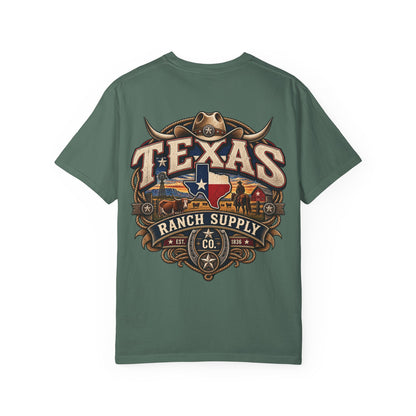 Texas Ranch Supply Co. Unisex Comfort Color 1717 Streetwear Graphic Tee