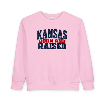 Kansas Born and Raised Classic Heritage Unisex Toddler Sweatshirt