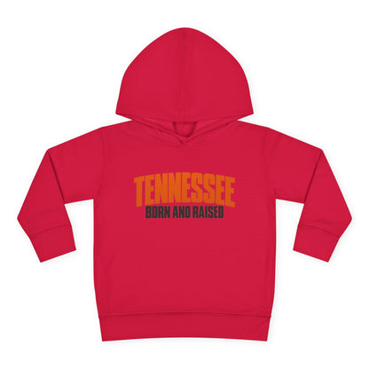 Tennessee Born and Raised Modern Southern Streetwear Unisex Toddler Pullover Fleece Hoodie