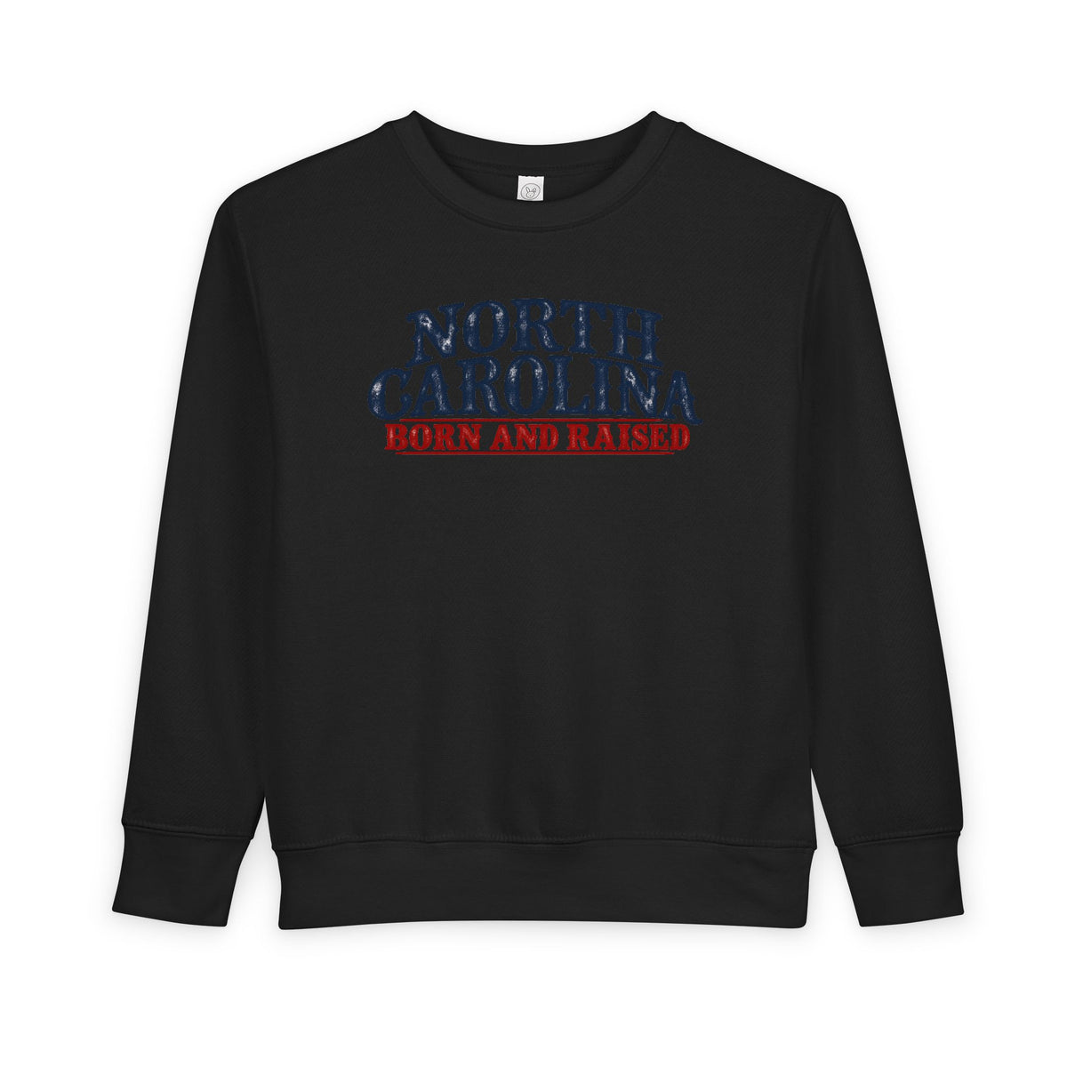 North Carolina Born and Raised Southern Heritage Unisex Toddler Sweatshirt