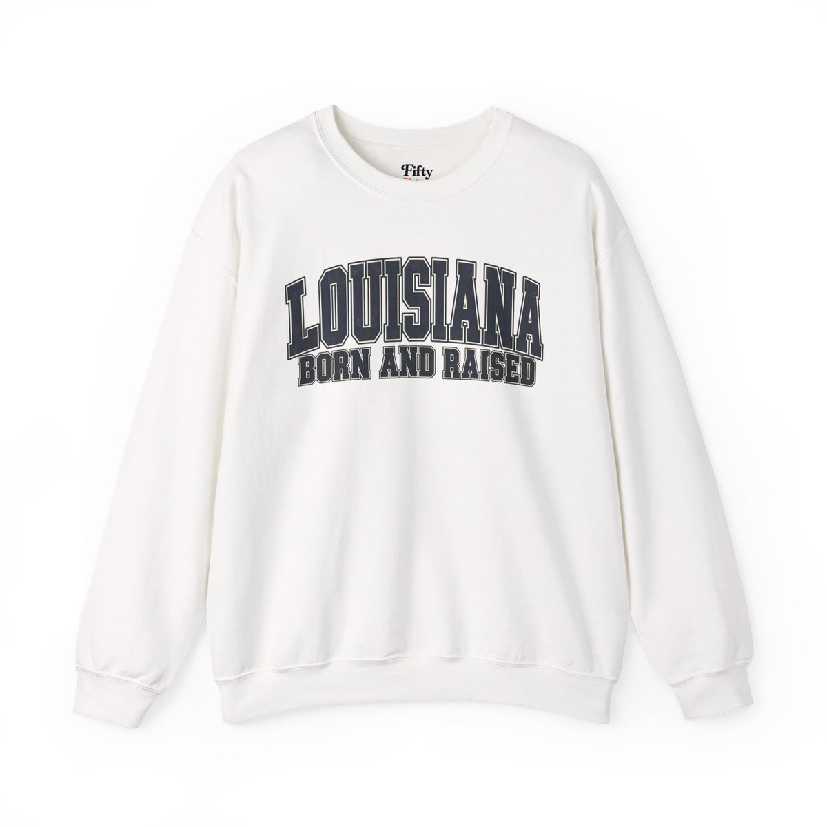 Louisiana Born and Raised Bold Athletic Unisex Sweatshirt Graphic
