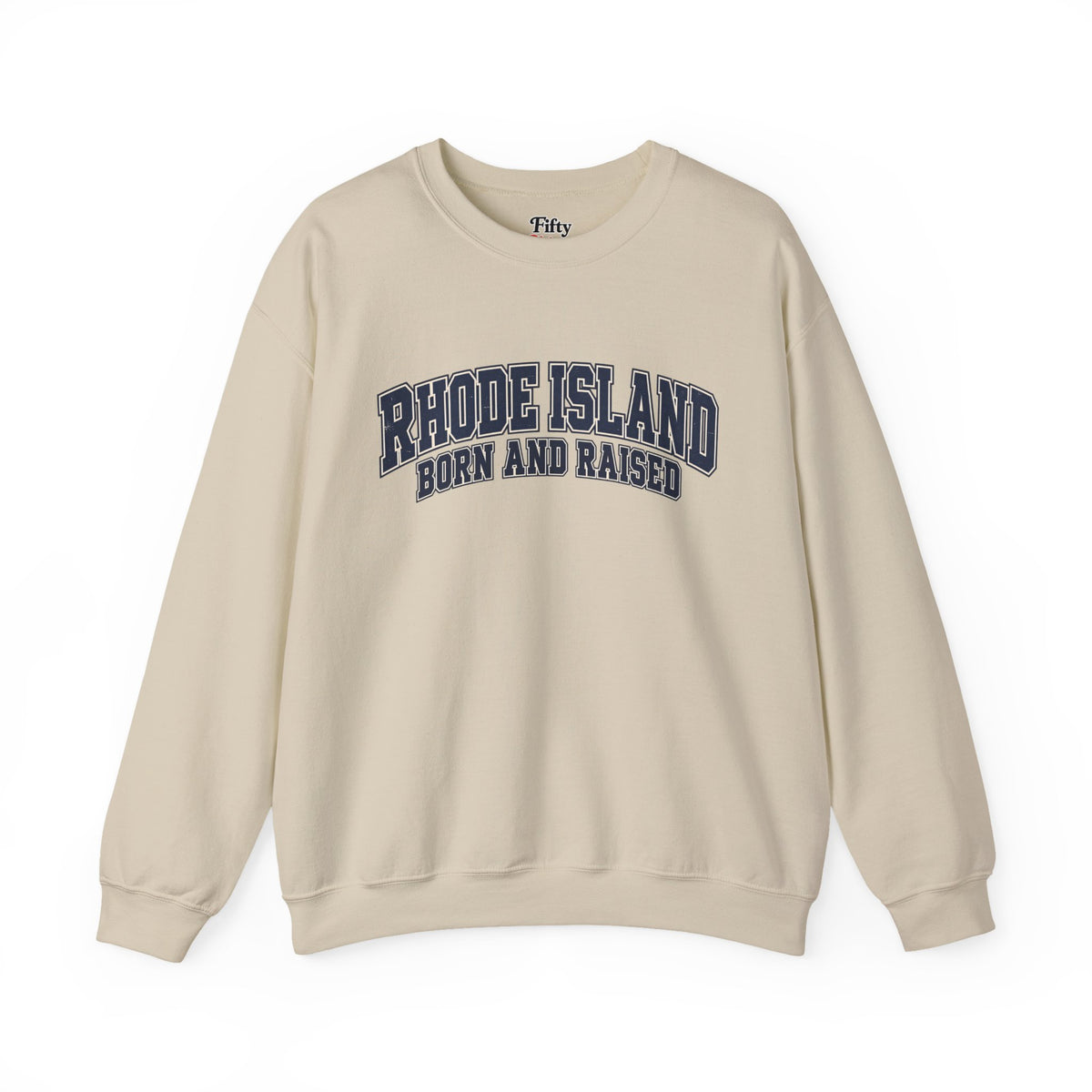 Rhode Island Born and Raised Old-School Athletic Unisex Sweatshirt Graphic