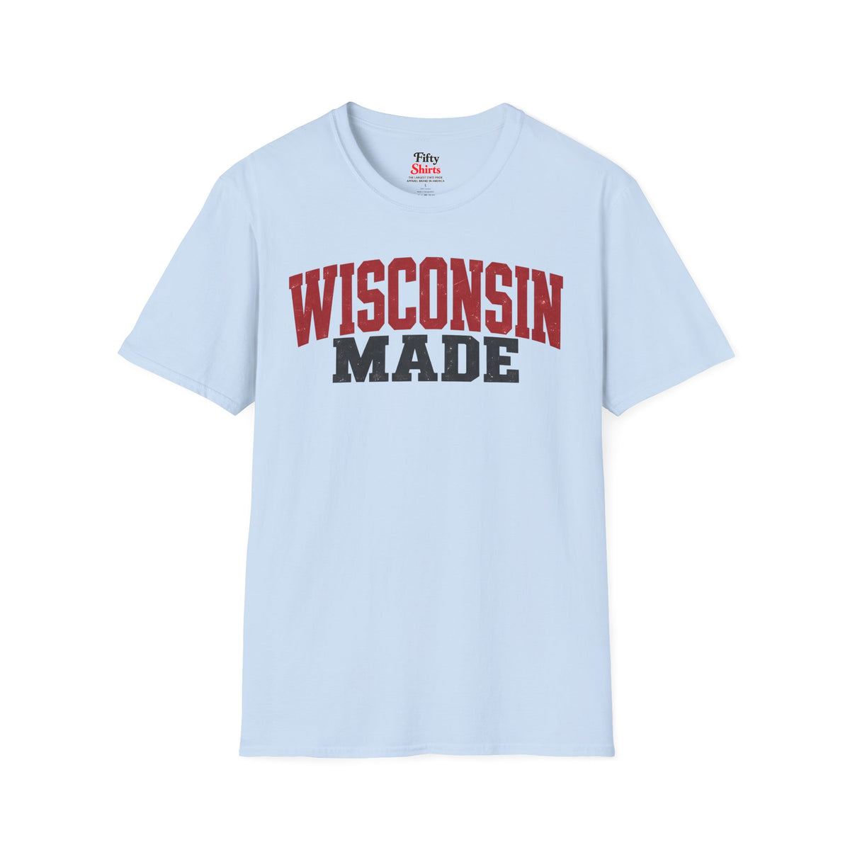 Wisconsin Made Unisex Softstyle T Shirt State Name Graphic Tee