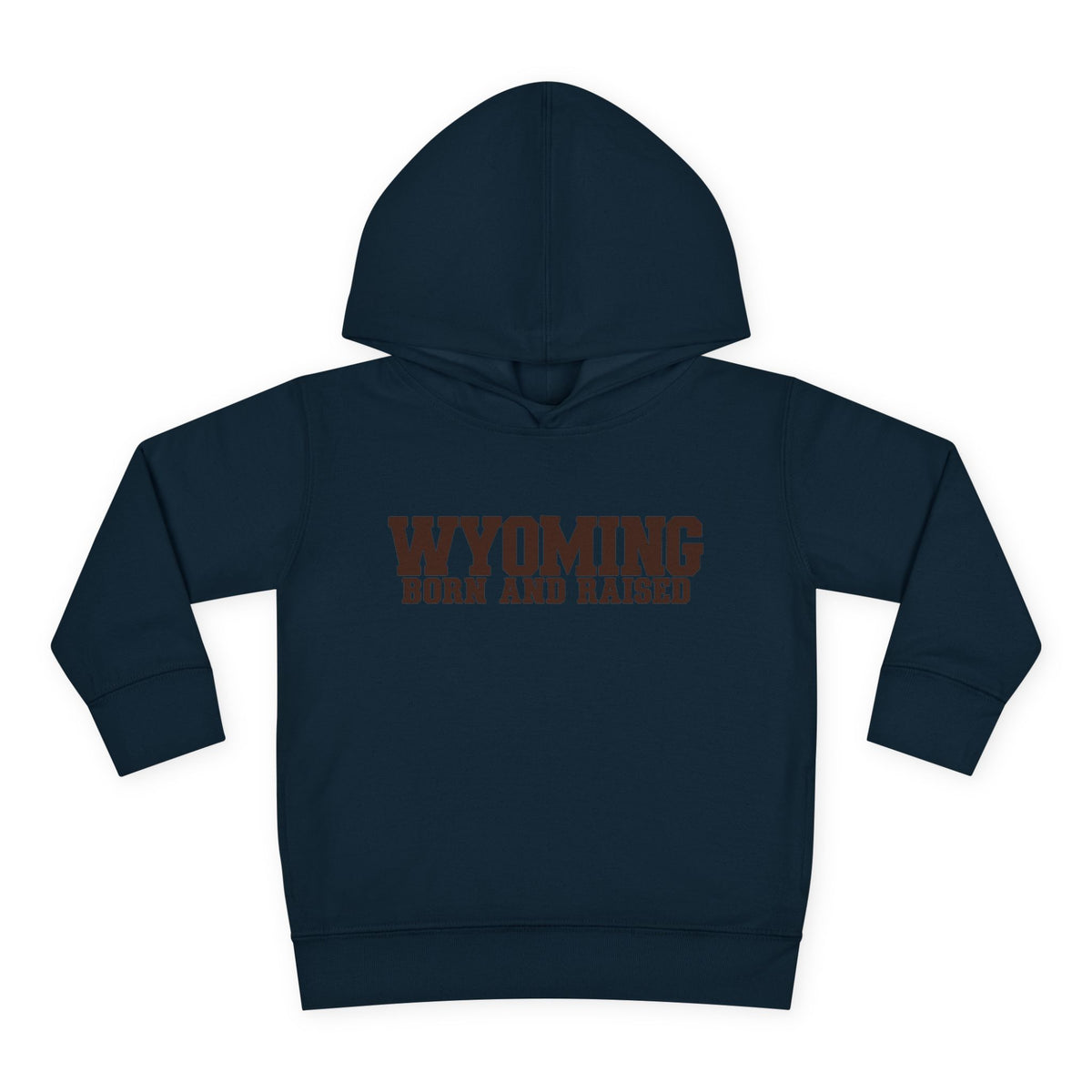 Wyoming Born and Raised Minimal Western Unisex Toddler Pullover Fleece Hoodie