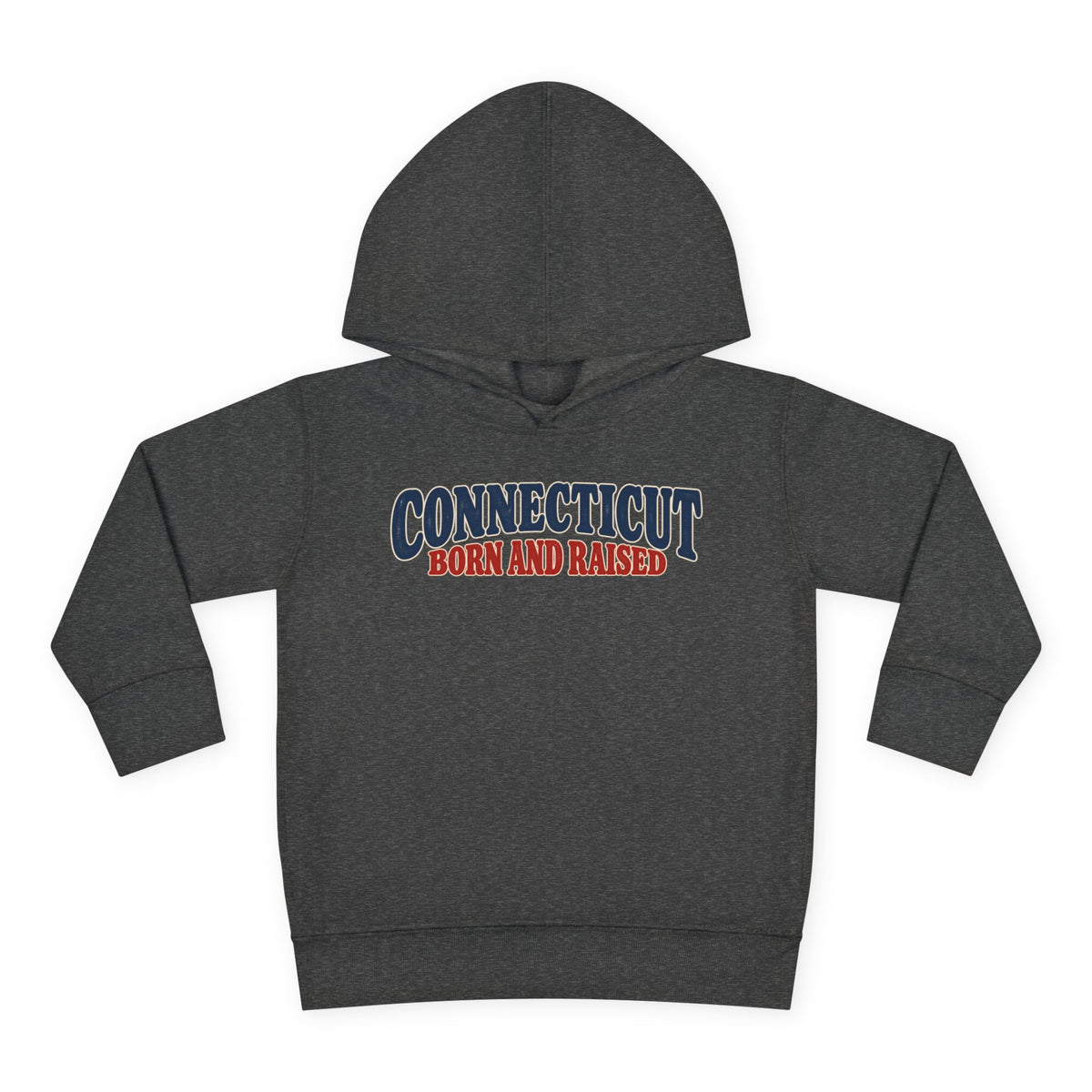 Connecticut Born and Raised 1970s Americana Unisex Toddler Pullover Fleece Hoodie