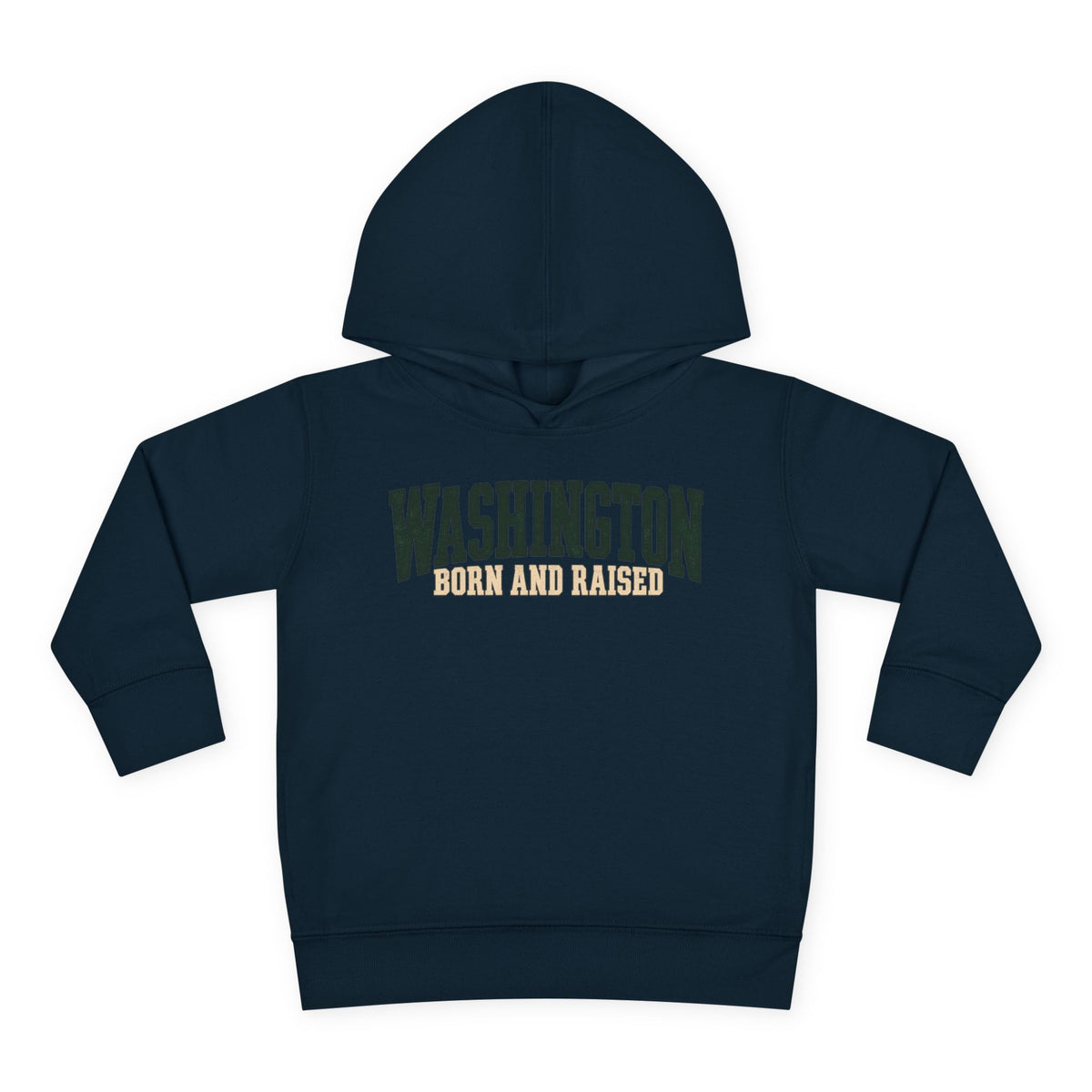 Washington Born and Raised Pacific Northwest Heritage Unisex Toddler Pullover Fleece Hoodie