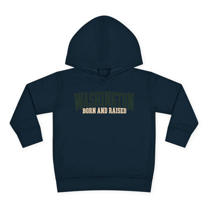 Washington Born and Raised Pacific Northwest Heritage Unisex Toddler Pullover Fleece Hoodie