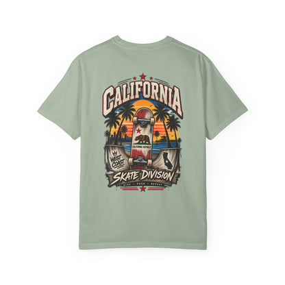 California Skate Division  Unisex Comfort Color 1717 Streetwear Graphic Tee