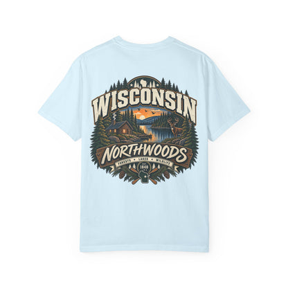 Wisconsin Northwoods Unisex Comfort Color 1717 Streetwear Graphic Tee