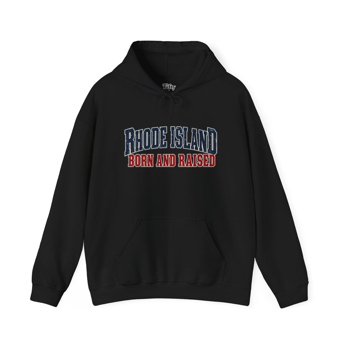 Rhode Island Born and Raised New England Americana Unisex Hoodie Graphic