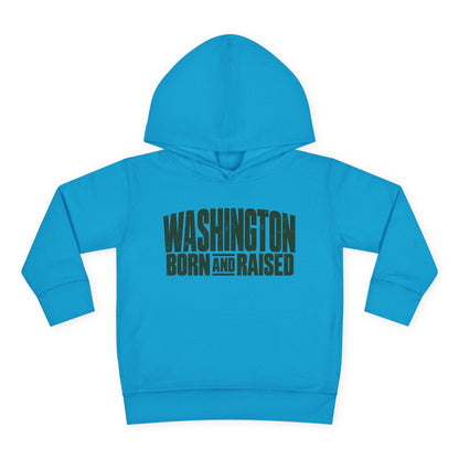 Washington Born and Raised Bold Streetwear Unisex Toddler Pullover Fleece Hoodie
