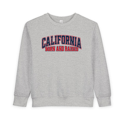 California Born and Raised Vintage Athletic Heritage Unisex Toddler Sweatshirt