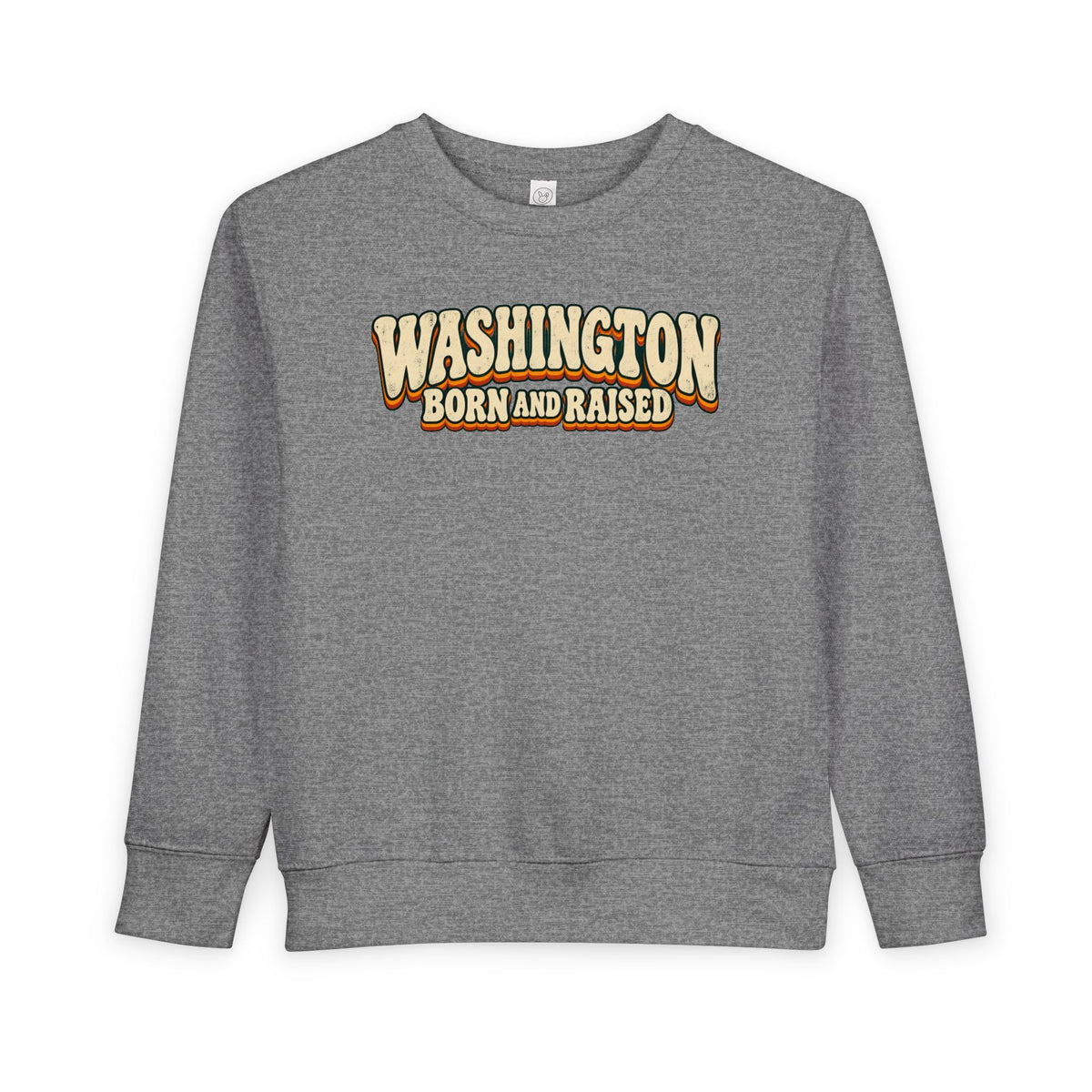 Washington Born and Raised Vintage 1970s Unisex Toddler Sweatshirt