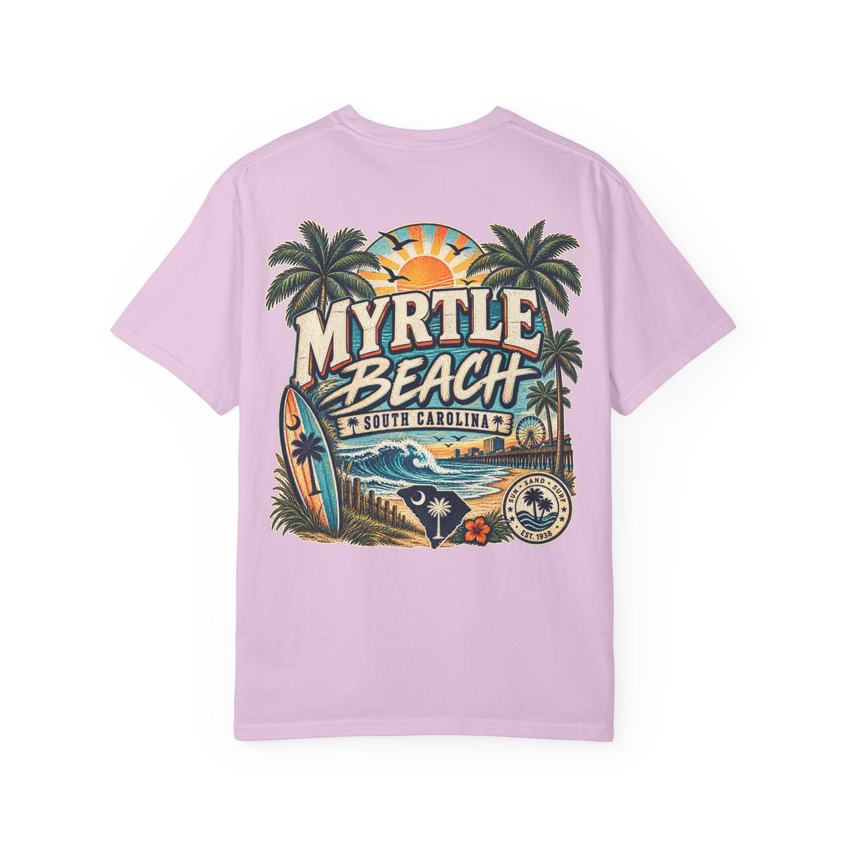 Myrtle Beach South Carolina Unisex Comfort Color 1717 Streetwear Graphic Tee