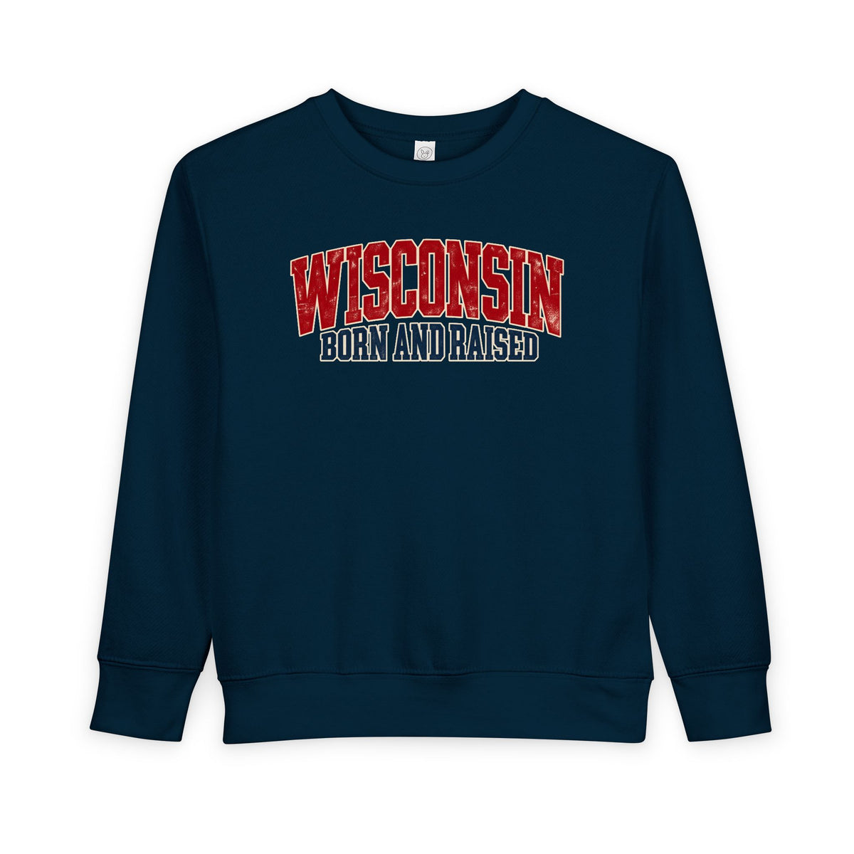 Wisconsin Born and Raised Midwest Heritage Unisex Toddler Sweatshirt