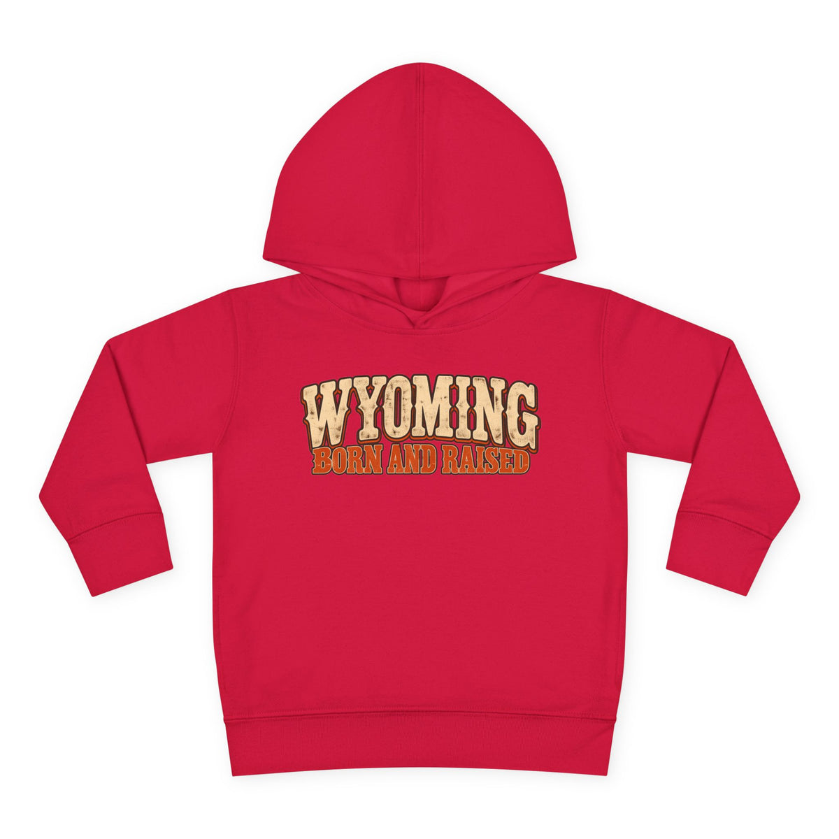 Wyoming Born and Raised Vintage 1970s Western Unisex Toddler Pullover Fleece Hoodie