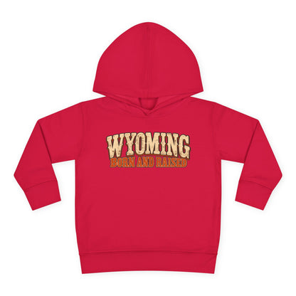 Wyoming Born and Raised Vintage 1970s Western Unisex Toddler Pullover Fleece Hoodie