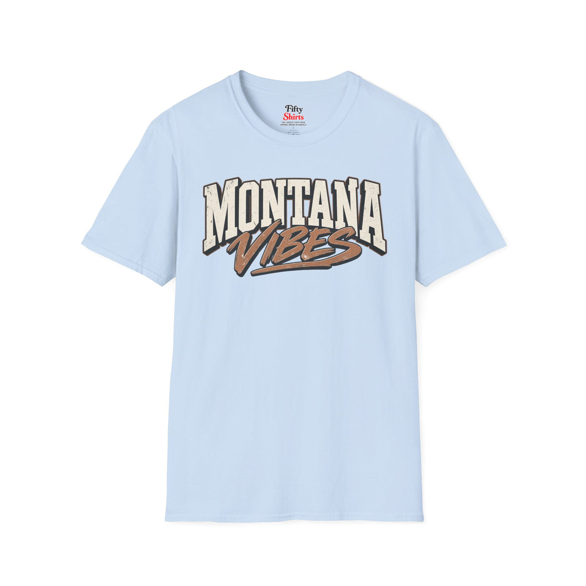 Montana Vibes Unisex Softstyle T Shirt State Name Graphic Tee