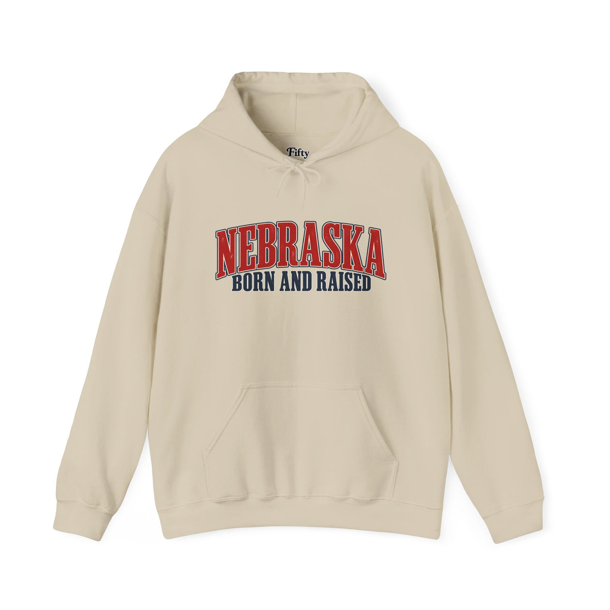 Nebraska Born and Raised Premium Heritage Label Unisex Hoodie Graphic