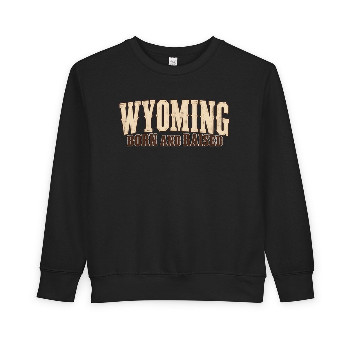 Wyoming Born and Raised Classic Western Unisex Toddler Sweatshirt