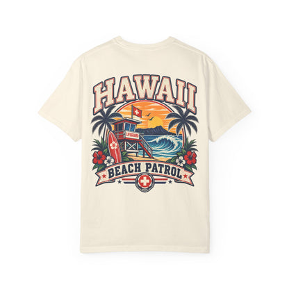 Hawaii Beach Patrol Unisex Comfort Color 1717 Streetwear Graphic Tee