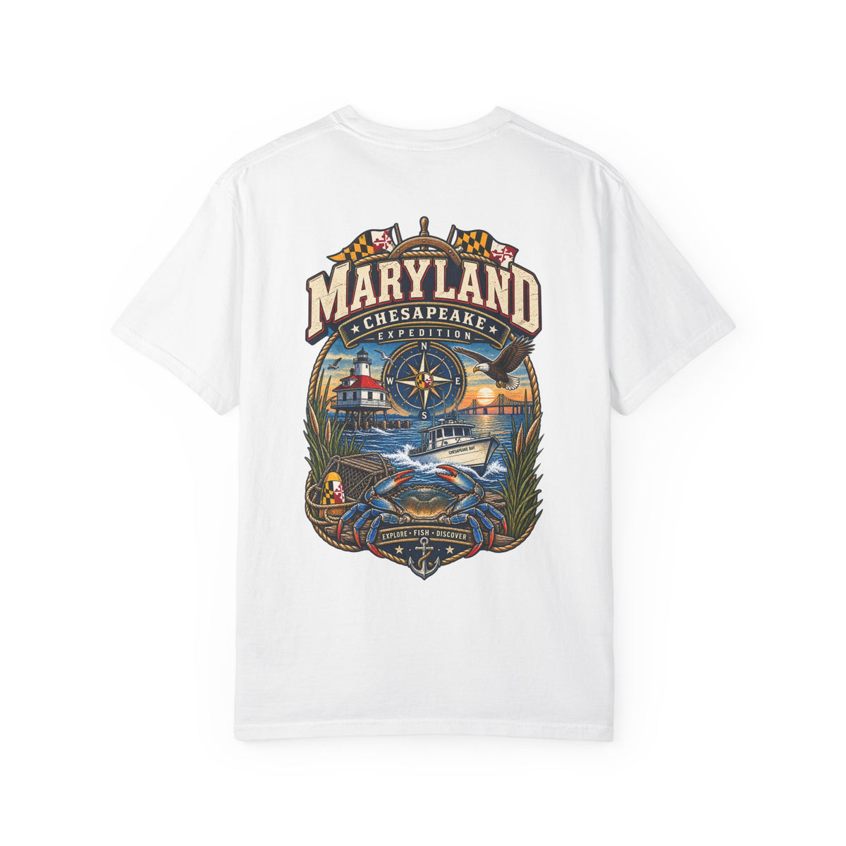 Maryland Bay Expedition Unisex Comfort Color 1717 Streetwear Graphic Tee