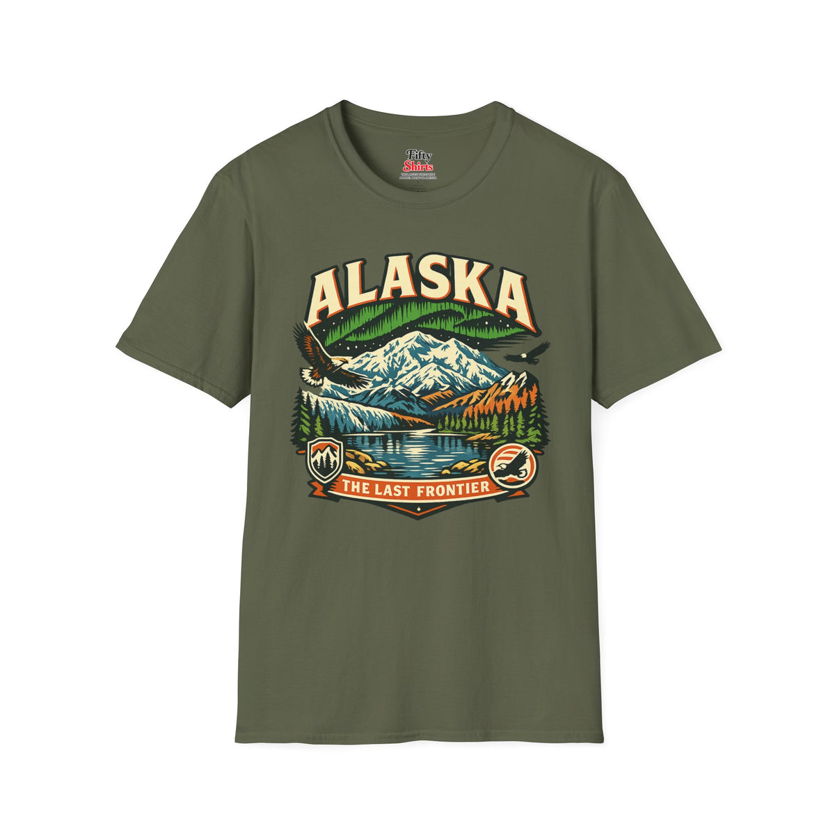 Alaska The Last Frontier Adventure Unisex Softstyle T Shirt State Pride Graphic Tee Collections FS03