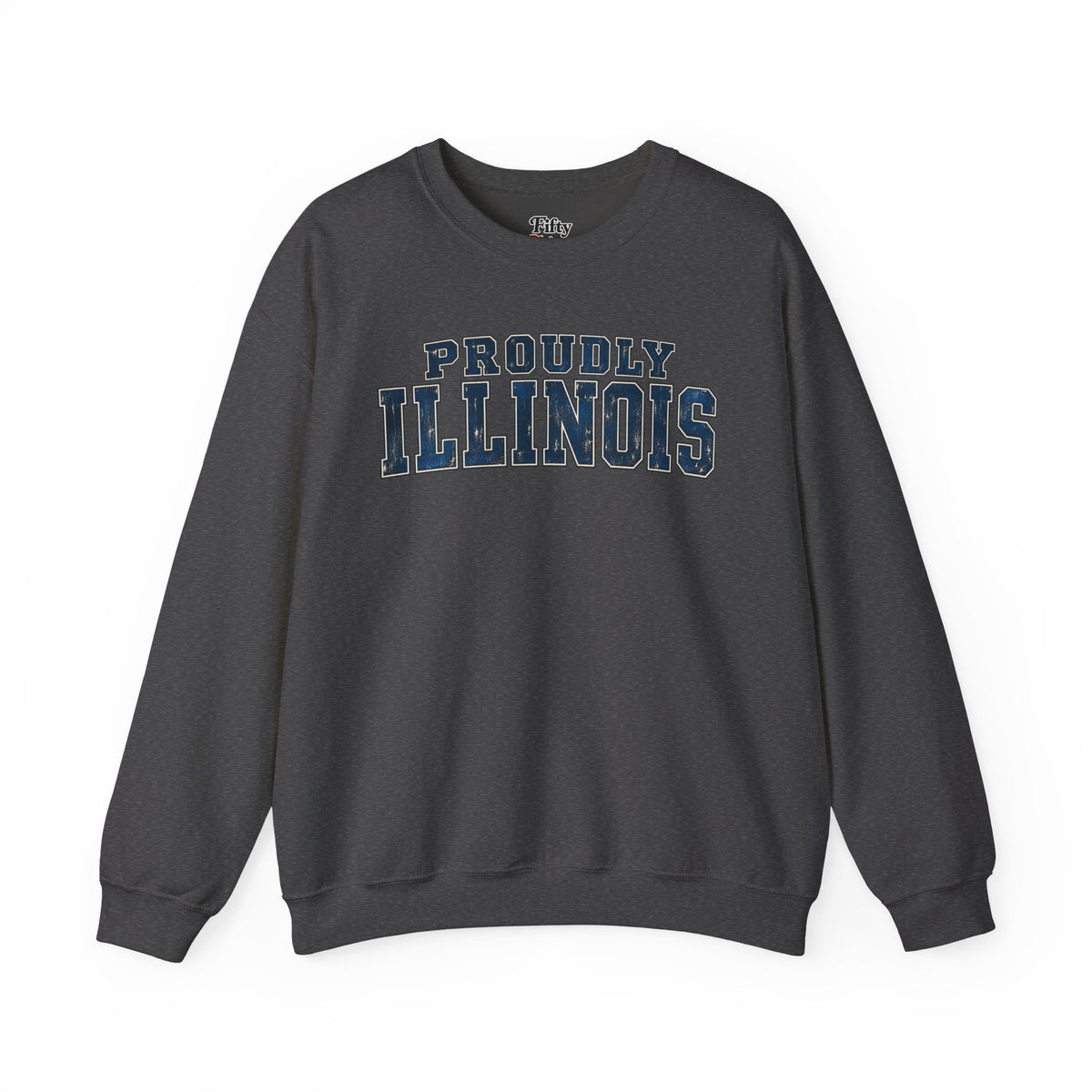 Proudly Illinois Unisex Crewneck Sweatshirt State Name Graphic