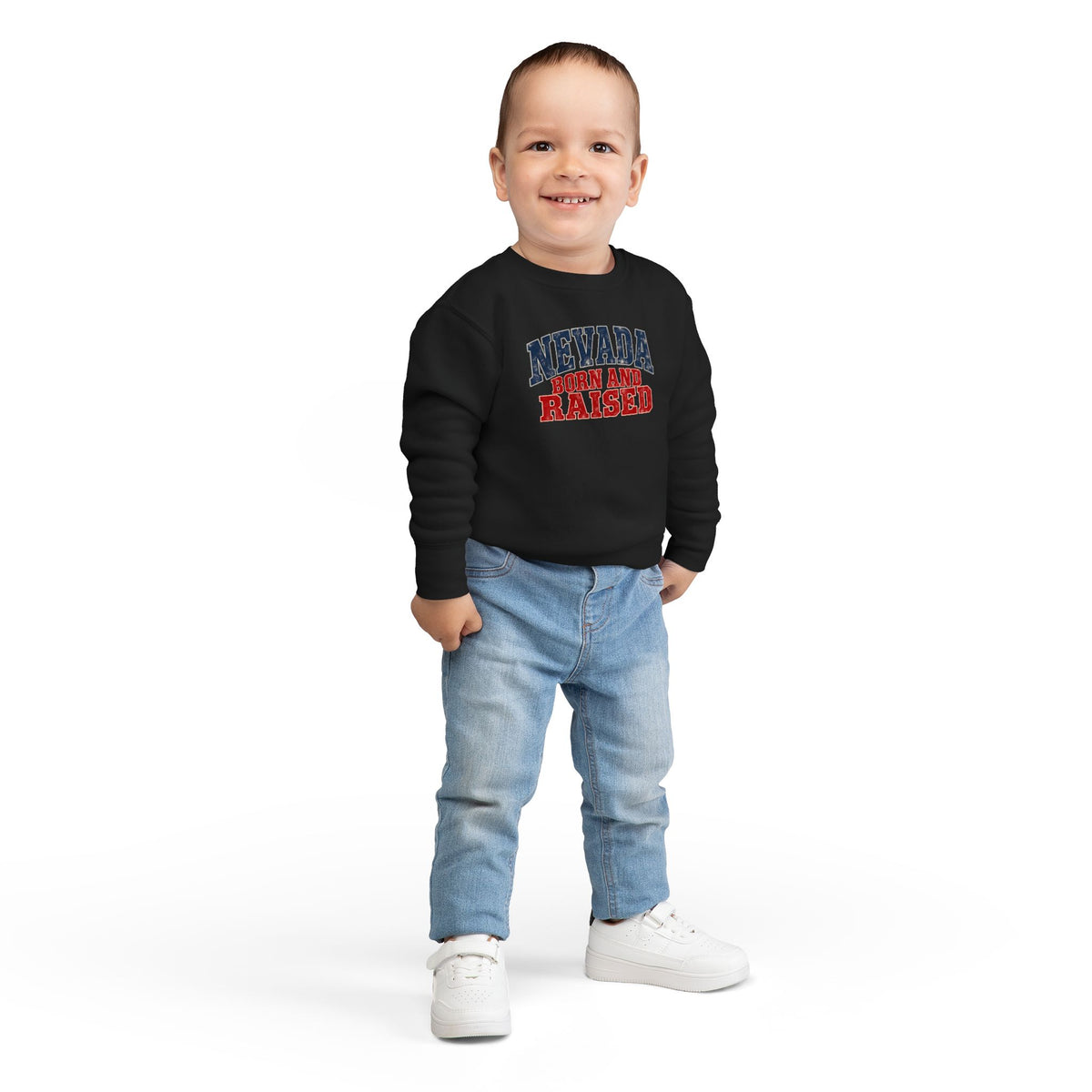 Nevada Born and Raised Desert Heritage Unisex Toddler Sweatshirt